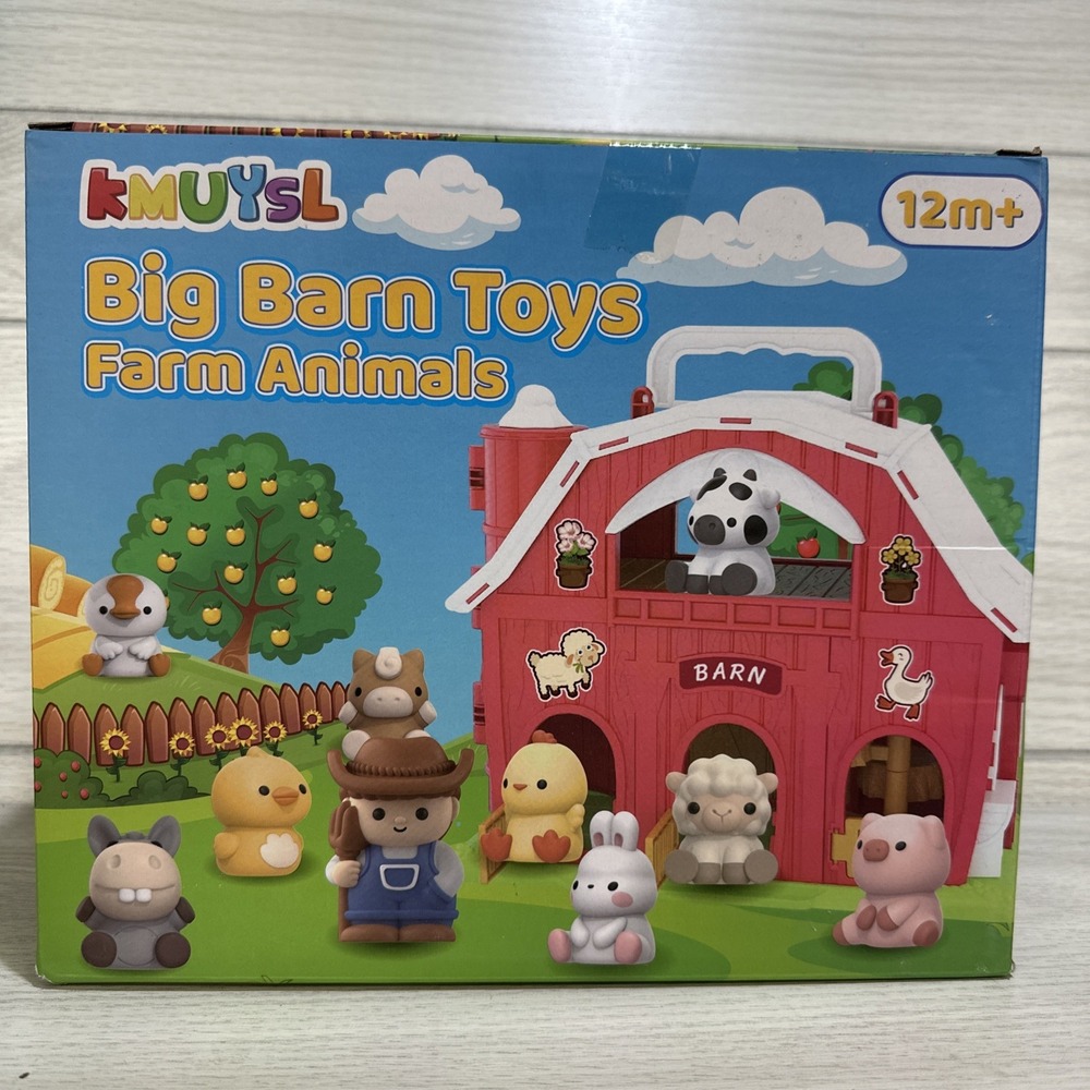 KMUYSL Big Red Barn Farm Animal Playset Learning Toys Sensory Motor Skills‎